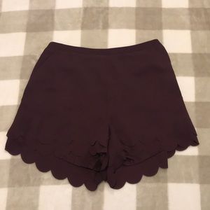 Lauren Conrad Purple Ruffle Shorts